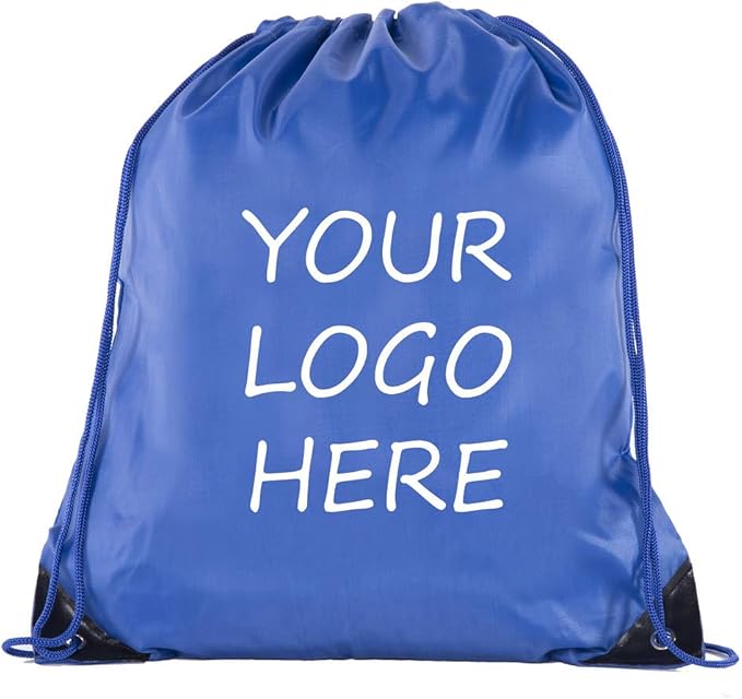Mato & Hash Custom Bags With Your Logo | 50PK Promotional Drawstring Backpack - 50PK Royal CE2500