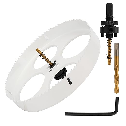 Mollom (228.5mm | 9") HSS M42 with 8% Cobalt BI-Metal Hole Saw with 2 Pilot Drill Bits & Arbor Smooth Cutting for PVC,Drywall,Wood,Plastic,Gypsum Board,Rubber