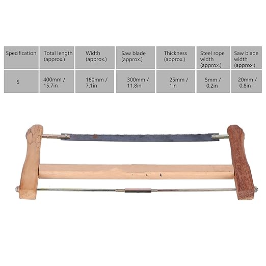 Teakwood Handsaws,Bow Saw Blade Frame Saw Blade Replacement Carpenter Hand Bow Wood Cutting Tool Woodworking Hardware ,Frame Saw Kit For Hack Saw Blade (Large (580Mm))