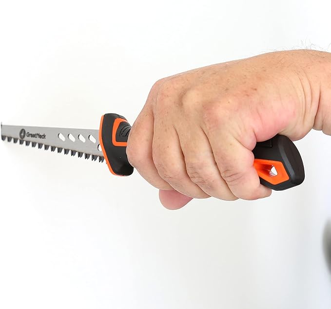 GreatNeck 74027 Rasping Jab Saw and Sheath, Drywall Cutter, Hand Saw for Drywall, For Keyhole Saw Kit, Sheetrock Saw, Ergonomic Handle, 8 TPI