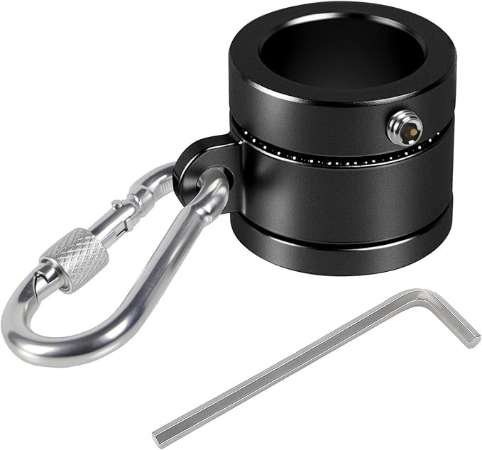 Sleever Bar Lock Collar 7/8, Sleever Bar Lock Collar with Tethering Attachment Point for Tool Lanyard, Compatible 7/8 Bar (Black)