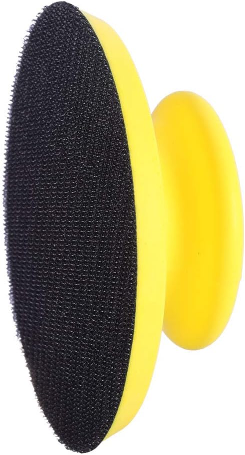 YWBL-WH 5 Inch Hand Sanding Blocks Round Foam Sanding Pad Block Backing Plate for Sanders or Polishers, Sandpaper