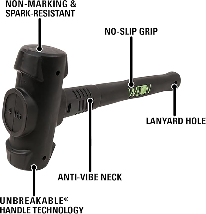 Wilton B.A.S.H 16" Dead Blow Hammer, 4 Lb Head (55416)