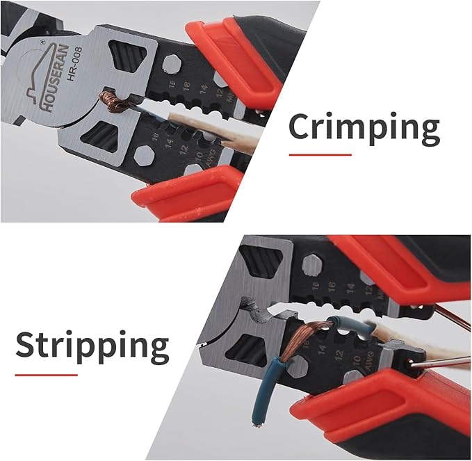 Pliers Set, HOUSERAN 3-Piece Plier Tool Set Including 8.3??Needle Nose Plierss, 8.3??Linemans pliers, 7.5??Diagonal Cutters, Spring Loaded with Safety Lock, Combination Plieres set