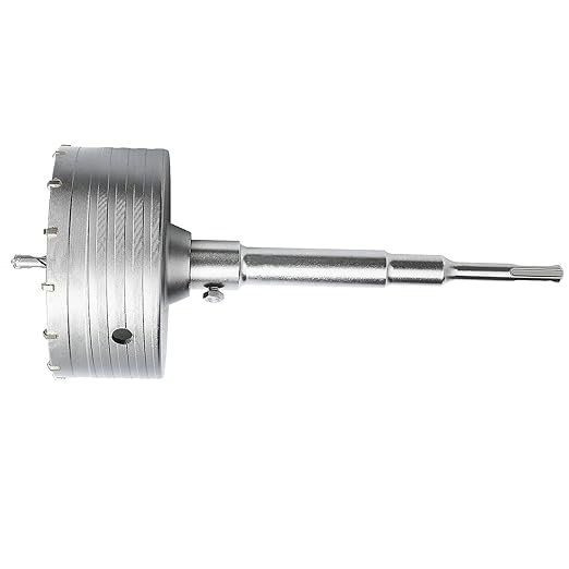 5-1/8 inch / 130mm Concrete Hole Saw with SDS Plus Shank Connecting Rod,Concrete Drill Bit,6.3mm Tungsten Carbide Tip Cement Hole Saw for Concrete Cement Brick Wall (130mm (5-1/8 inch))