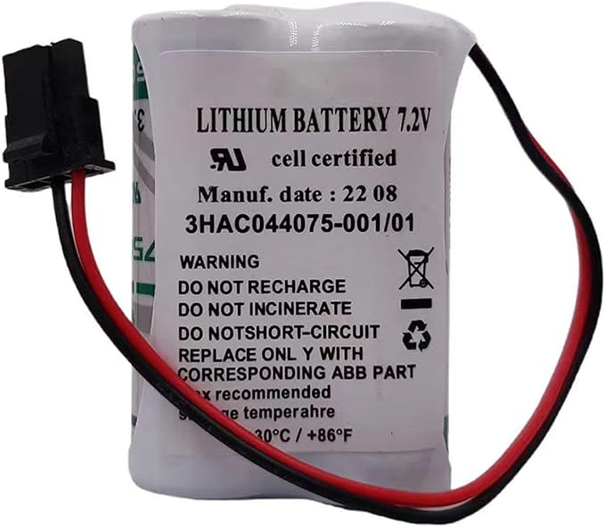 3HAC044075-001/01 Battery TA521 7.2V 3600mAh for ABB Robot CPU SMB ABB3HAC16831-1 Lithium Battery