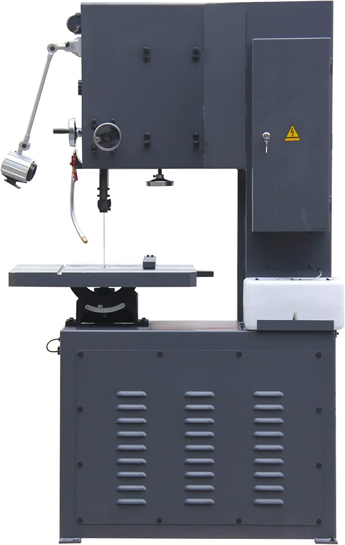 KAKA INDUSTRIAL Vertical Band Saw, 20-inch Metal Cutting Bandsaw, 220V 1PH Infinitely Variable Speed, Integrated Blade Welder & Grinder, Carbide Guides for Contour Cutting VS-2012