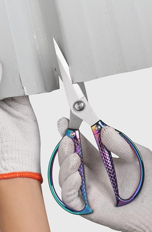 All purpose scissors heavy duty - for kitchen, office, home use, multipurpose Industrial grade scissors (rose gold)