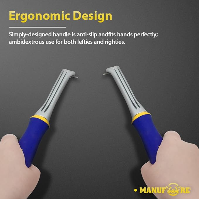 MANUFORE Paint Scraper with 2 Inch Double-edged Tungsten Steel Carbide Scraper for removing paint, glue, grout