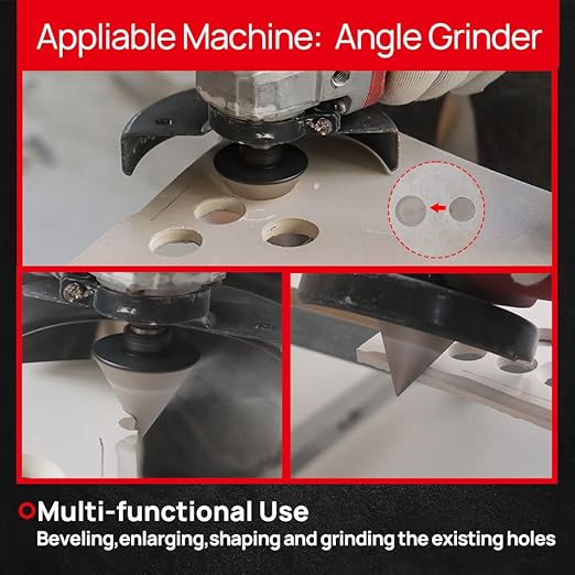 DT-DIATOOL Diamond Beveling Chamfer Bits for Granite Marble Tiles Existing Holes Enlarging Polishing Shaping Size of 27mm to 3-1/4 Inch