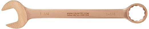 CS Unitec Standard Combination Wrench Non-Sparking, Non-Magnetic, Corrosion Resistant (Copper Beryllium) 1-1/4In TUV Certified EX206-110UB