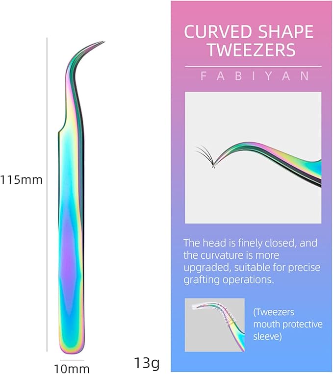 Tweezers Set, Diamond painting tools,Eyelash Extension Tweezer,Anti-Static Stainless Steel Curved of Tweezers for Diamond painting, Electronics, Laboratory Work, Jewelry-Making, Craft, Soldering