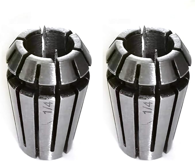 2pcs ER11 1/4" Spring Collet Precision Mill Chuck Collet CNC Engraving Machine & Router Milling Lathe Tool Holder (2pcs er11 1/4)