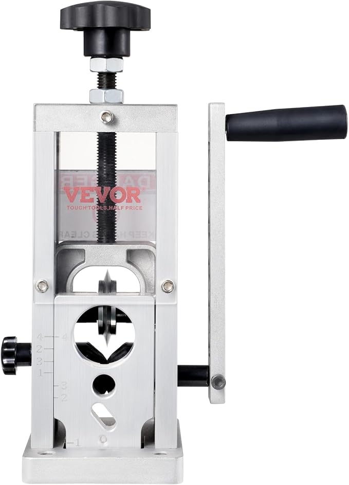 VEVOR Manual Wire Stripping Machine, 0.06''-1.5'' Copper Stripper with Hand Crank or Drill Powered, Visible Stripping Depth Reference, Portable Aluminum Frame Wire Peeler for Scrap Copper Recycling