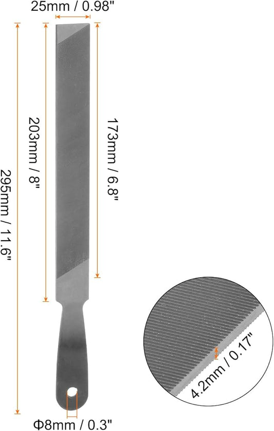HARFINGTON Farmers Own Files 8 Inch High Carbon Steel Single Cut Flat Hand Rasp File for Deburring and Removing Material