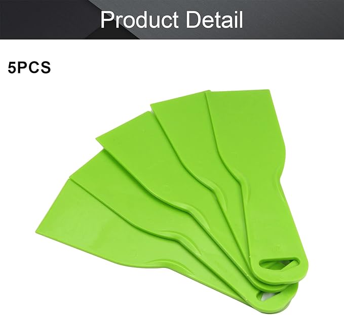 Utoolmart Putty Scraper 2" Plastic Flexible Putty Knives Spreader for Taping Drywall Wall Painting Green 5Pcs