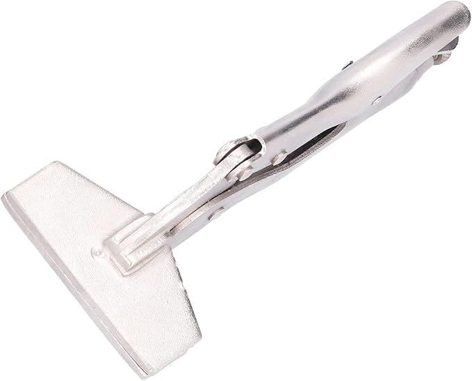 locking Sheet Metal Tool, Flat Locking Pliers Steel Adjustable Flat Head Vise Locking Grip Pliers for Connecting Welding Parts10 Inch