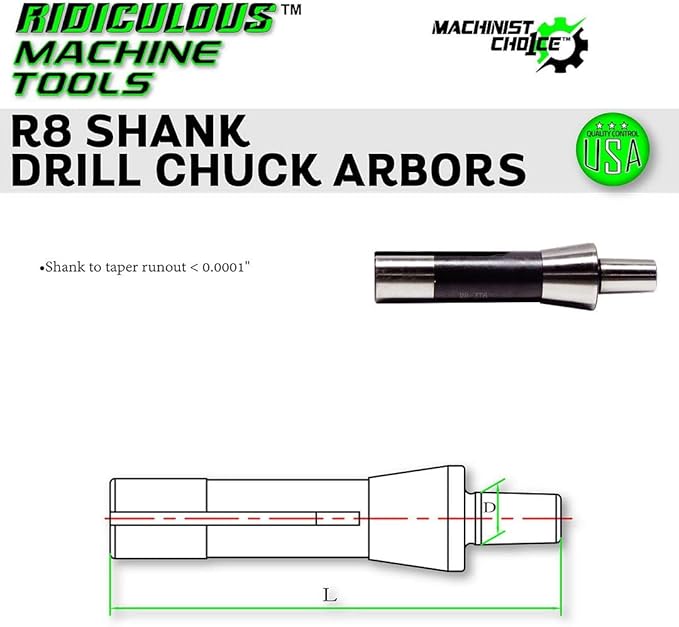 R8 to JT3 Drill Chuck Arbor-Machinist Choice