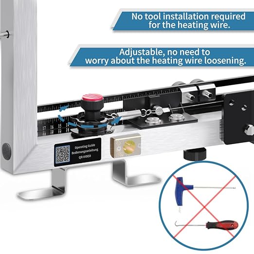 Foam Cutter Machine, 220W Air Cooling System, Electric Hot Wire Cutter with 10 Cutting Wires, Scaffolding Holder for PE, EPS, XPS, EVA Foam, EPE, PU, KT Board Cutting