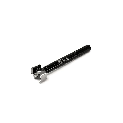 Fisch Black Shark Forged Steel Forstner Drill Bit for Woodworking, Precision Wave Design, Clean Cuts in Hardwoods, MDF, and Plywood, FSA-381037, Made in Austria (13/16 inches)