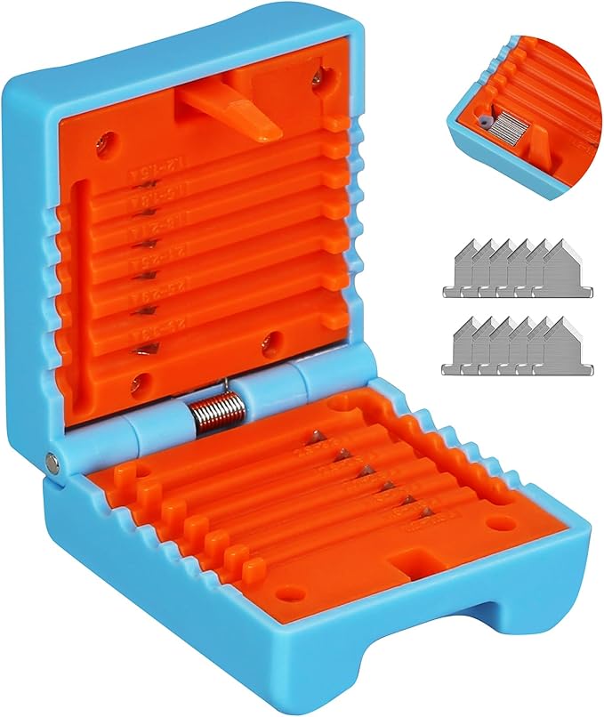 BAOSHLA A-1233 1.2-3.3mm Replaceable blade Cable Tube Slitter Fiber Optic Mid Span Cable Cutting Tool Jacket Tube Slitter Loose Tube Buffer Tube Stripper Stripping range 1.2-3.3mm with 12pcs blade