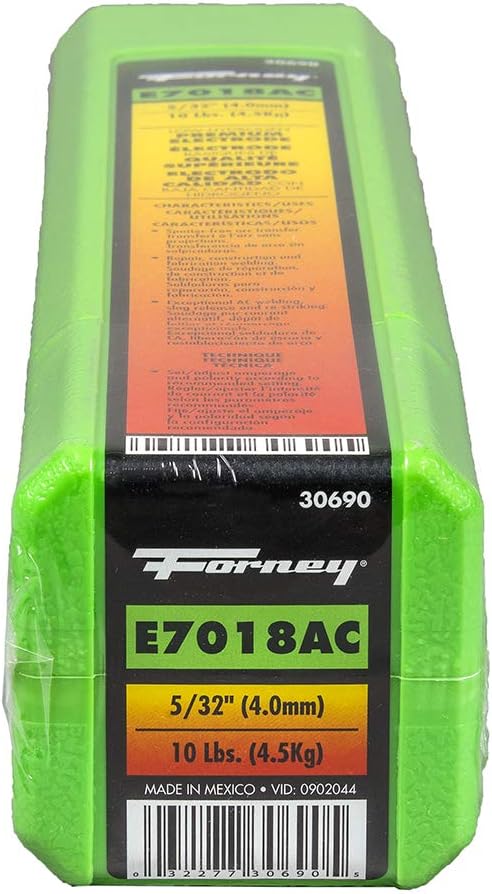 Forney 30690 E7018 AC Welding Rod, 5/32-Inch, 10-Pound