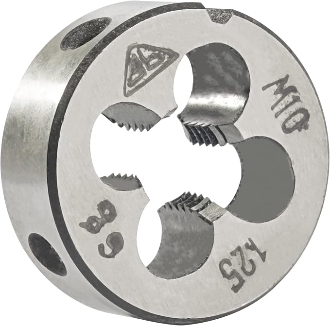 Aceteel M10 x 1.25 Metric Round Die, Machine Thread Die M10 X 1.25mm Right Hand