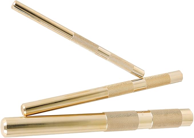 labwork 61360 3PCS Brass Drift Punch Set for Precision Hole Punching