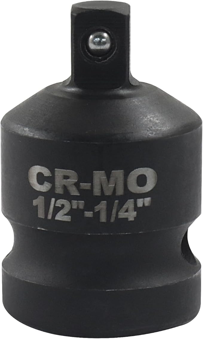 1/2" Female to 1/4" Male Impact Socket Adapter, Black Wrench Socket Adapter For Impact Driver