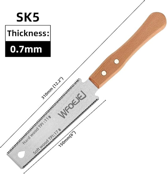 6 Inch Japanese Pull Saw,Hand Saw Woodworking Tools,Wood Handle, Sharp & Lightweight for Woodworking