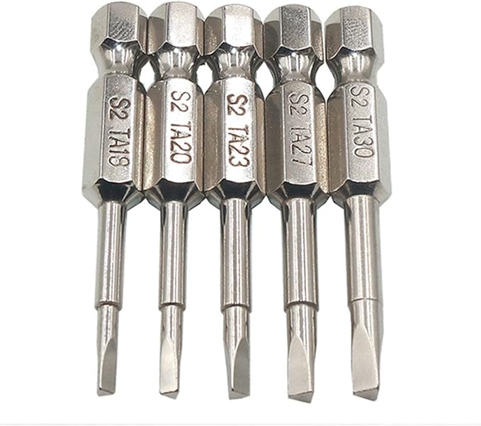Triangle Screwdriver Bit Set, Triangle Screw Head, 2 Inch Length, 1/4??Hex Shank, S2 Alloy Steel竊똌agnetic Head Screwdriver Bits Set竊똏ack of TA18, TA20, TA23, TA27, TA30 (5 Pcs)