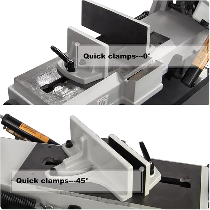 KAKA INDUSTRIAL Metal Band Saw,7 Inch x12 Inch (178mm X 305mm)1.5HP Dual Voltage 115V/230V, 4-Speed, Hydraulic Feed, Metal Horizontal Band Saw for Steel Pipe Structural Aluminum Cutting BS-712N