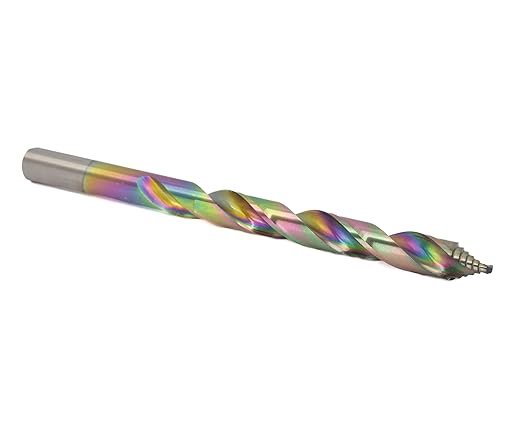 Spectral 7/32" Step Point HSS Drill Bit, Stepped Point 135째 Split Point Tip, M2 Steel, 3-Flat Shank, Multi-Color Finish, 6-Pack