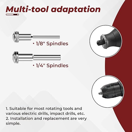 20 Pack 1.5" Cut Off Wheels with 2 Shank(1/4" Mandrel+1/8" Mandrel),Fiberglass Reinforced Rotary Tool Cutting Disc Set