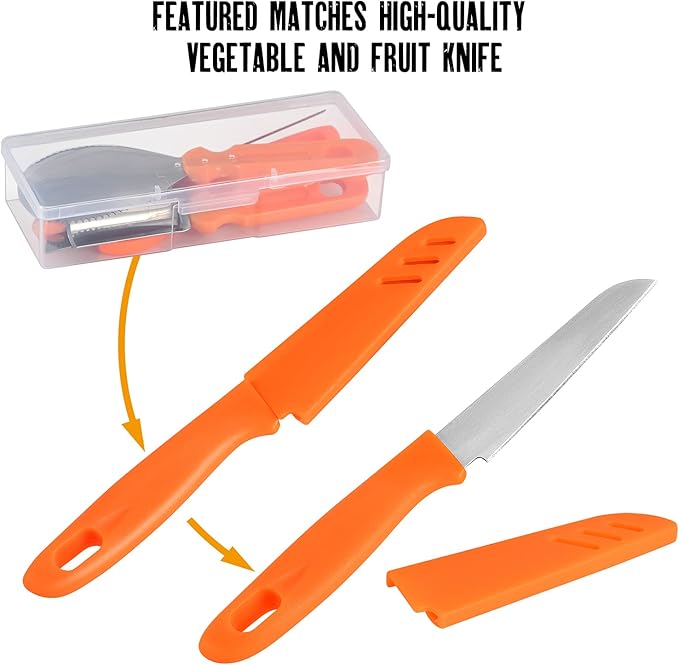 Kuaima Professional Pumpkin Carving Tools Set - Stainless Steel Carving Knife (5PCS)