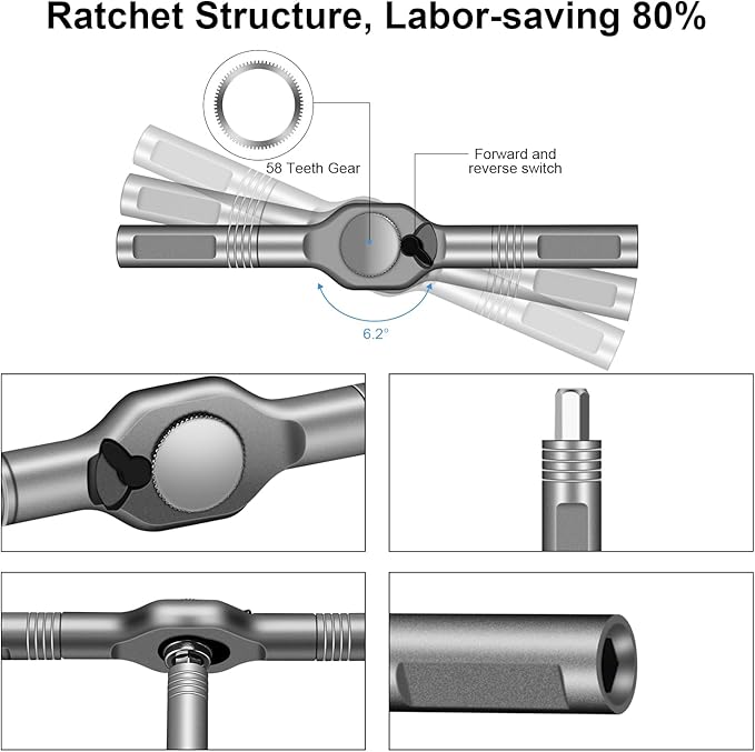 42 in 1 Magnetic Screwdriver Set, DIY Ratchet Screwdriver Set, Multi Bit Magnetic Drive Set with Detachable Ratchet Handle, Portable Compact Repair Tool Kit