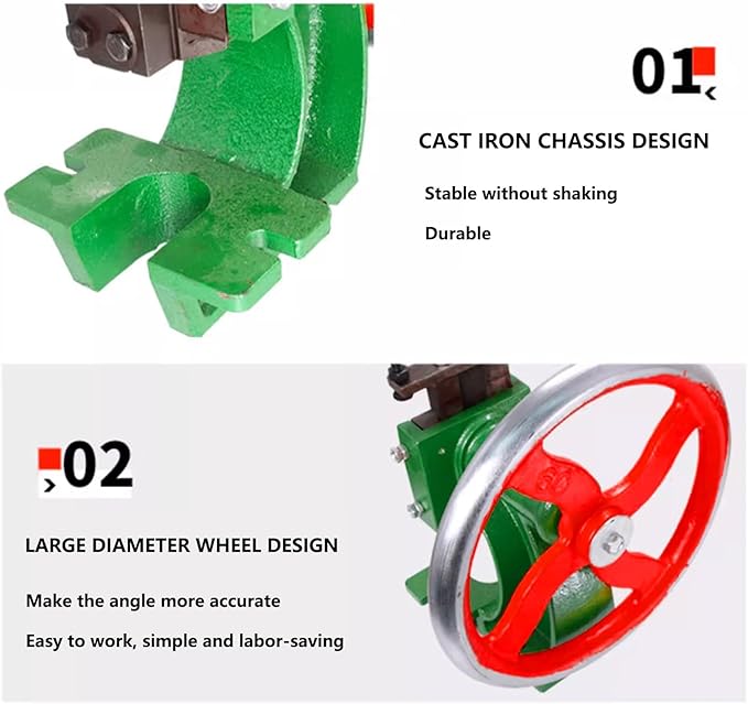 Manual Benchtop Punch Press,Precision Handwheel Press, Cast Iron Heavy Duty Manual Benchtop Arbor Press,metal Punch Press For Stamping Bending Forming Stretching, 0.4/0.6/0.8/1/1.2 Ton(0.8ton)