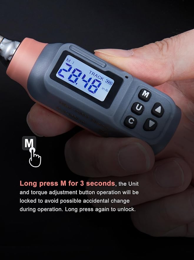 GROWNEER Digital Torque Screwdriver, 2.66-53.1 In-lbs/0.3-6 Nm, 1/4'' Drive Inch Pound Torque Screwdriver Electrician with Buzzer & LED Indicator, 27 In 1 Torque Wrench Screwdriver Set