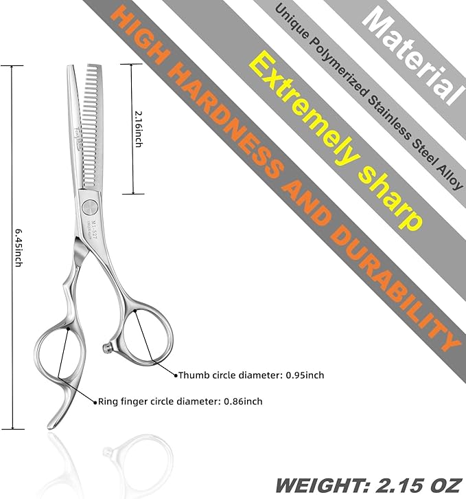 High-end Professional Hair Thinning Scissors Hair Cutting Teeth Shears Barber Hairdressing Texturizing Scissor Extremely Very Sharp 5.5 Inch Stainless Steel Alloy For Men,Women,Salon & Home