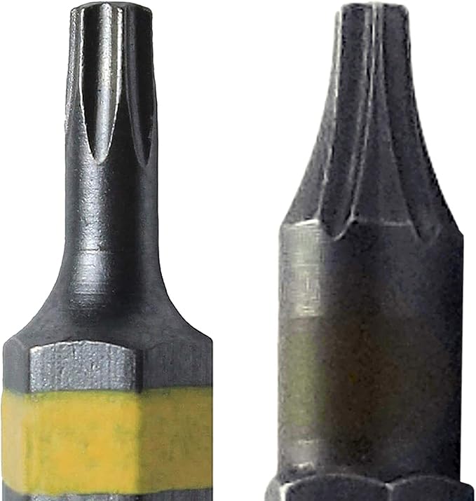T10 Torx/Star Driver Bit - Color Coded 1" Torx/Star Drive Bit for Screws and Fasteners (10 PACK)