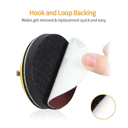 SPEEDWOX Hook and Loop Sanding Discs 100pcs 3 Inch 240 Grit Sandpaper for Wood Drill Grinder Rotary Tools No Hole