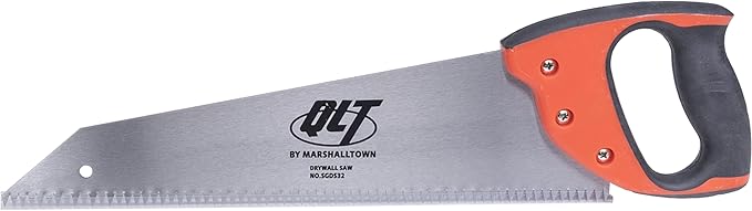 QLT By MARSHALLTOWN Drywall Saw, Plastering Soft Grip Handle, SGDS32