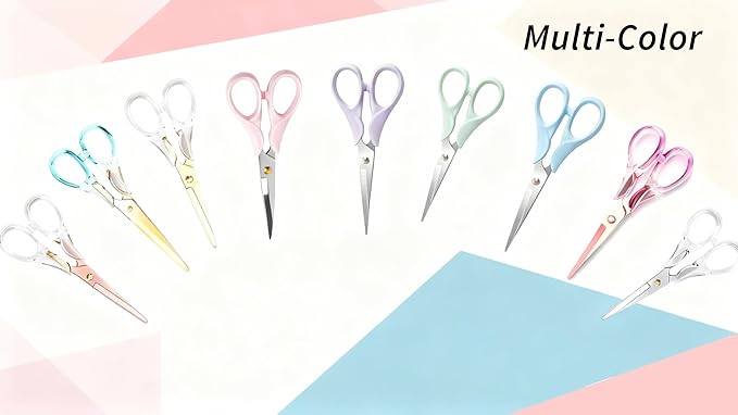 6.3??Small All-purpose Scissors, Stainless Steel Blade with Purple Acrylic Handle, Craft-Shears for Kids & Adult, Perfect for School, Home, Office Desk, Tijeras