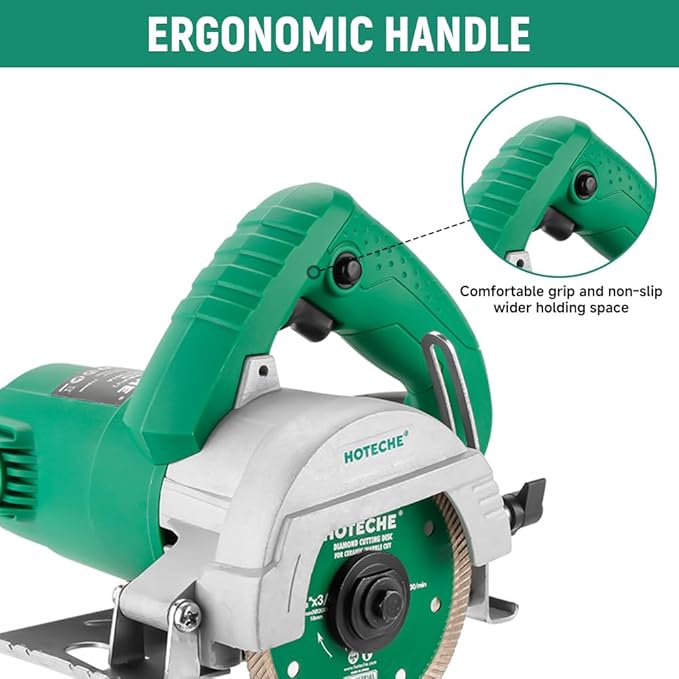 Hoteche 4-3/8-Inch Dry/Wet Masonry&Tile Saw 1400W Electric Cutter with Diamond Blade(Turbo Type) for Stone, Ceramic and Marble Cutting