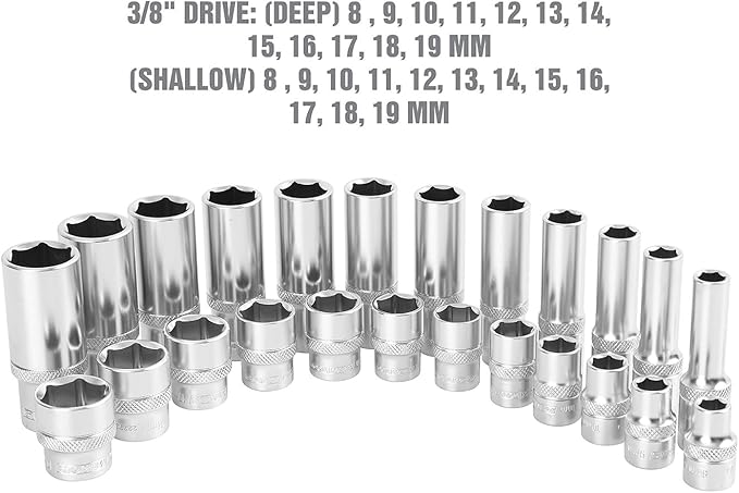 OEMTOOLS 22963 24-Piece Metric Socket Set