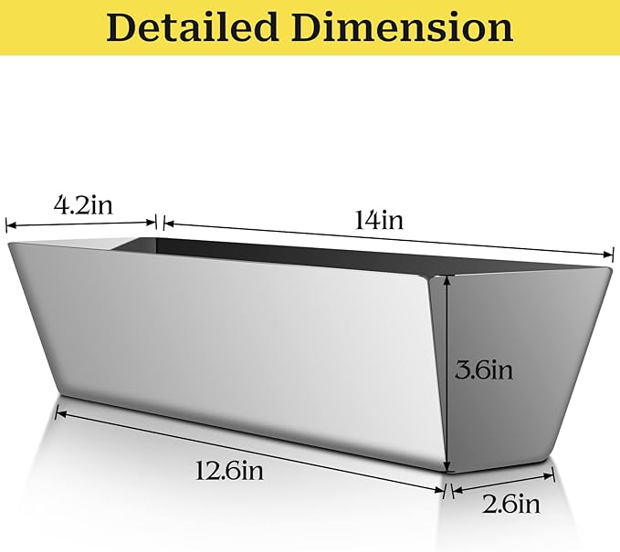 DEKEones Drywall Pan Mud, 12??Stainless Steel Watertight Reinforced Mud Pan, Tapered Sides, Drywall Tool Tray Bucket