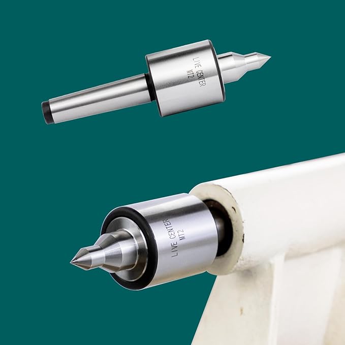 MT2 Live Tailstock Center for Lathe, Medium Duty Long Nose 60째 Triple Bearing High Accuracy 0.0002" Load Capacity 220 LB(Long)