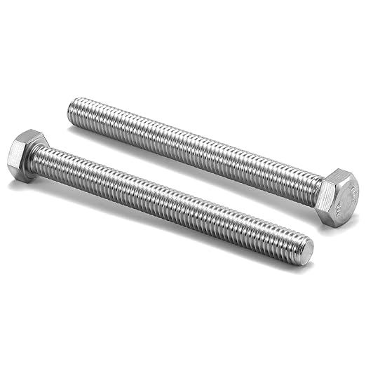 1/2-13 x 5 Hex Head Screw Bolt, 20Pcs 18-8 (304) Stainless Steel, Fully Threaded, Plain Finish, by SG TZH