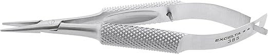 Excelta - 385 - Pliers - Micro - Round Nose - Two Star - SS - Self Opening, 0.145" Height, 0.505" Wide, 3" Length
