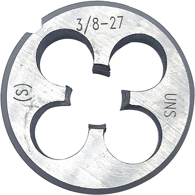 3/8"-27 UNS Tap and Die Set, Machine Thread Tap and Round Thread Die Right Hand(3/8"-27)